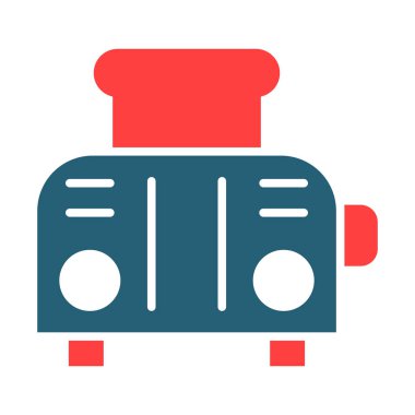 Kişisel ve ticari kullanım için tost makinesi sembolü iki renk simgesi