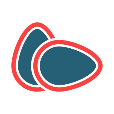 Kişisel ve Ticari Kullanım İçin İki Renkli Yumurta Simgesi