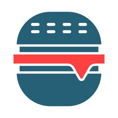 Kişisel ve ticari kullanım için Fast Food Glyph İki Renk Simgesi