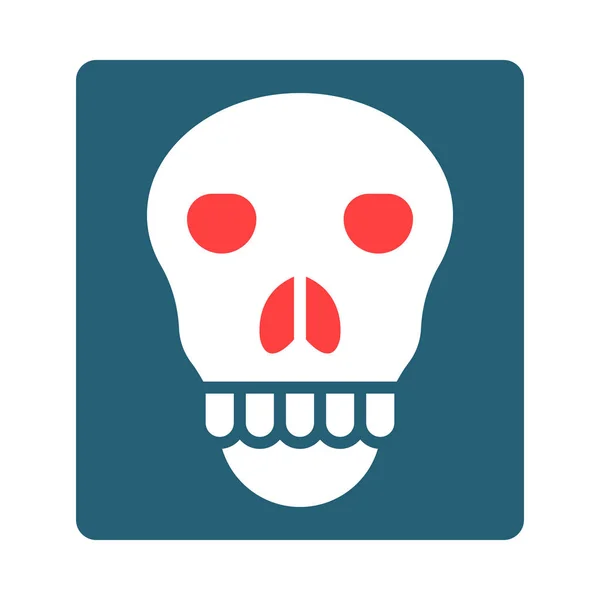 Skull Ray Glyph Two Color Icon Für Den Persönlichen Und — Stockvektor