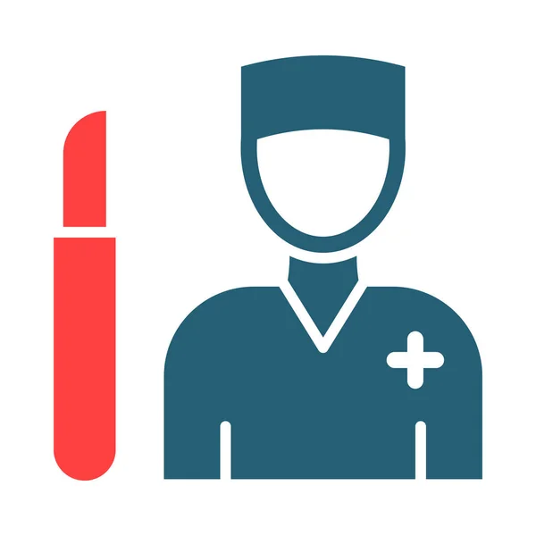 個人的および商業使用のための外科医のグリフ2色のアイコン — ストックベクタ
