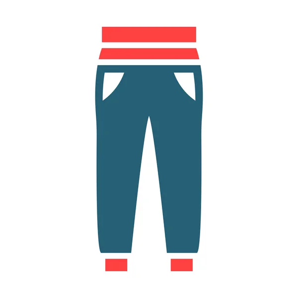 Glifo Pantalones Dos Colores Icono Para Uso Personal Comercial — Vector de stock