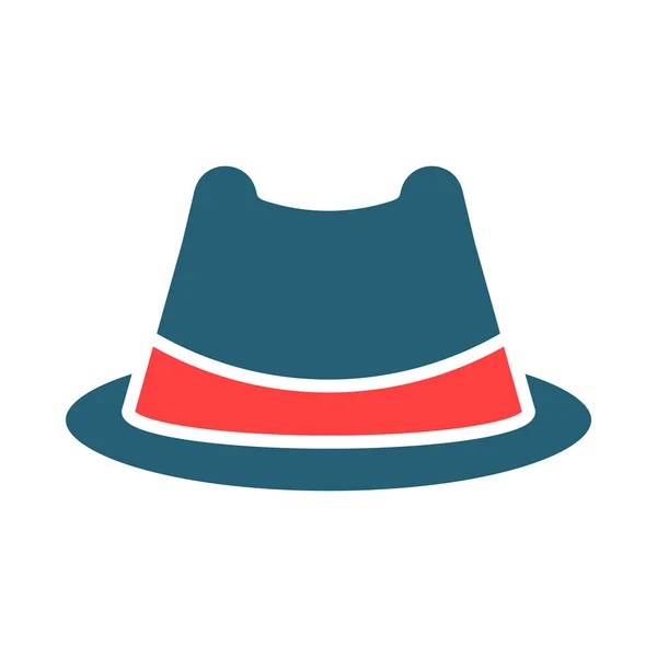 Καπέλο Glyph Δύο Έγχρωμο Εικονίδιο Για Προσωπική Και Εμπορική Χρήση — Διανυσματικό Αρχείο