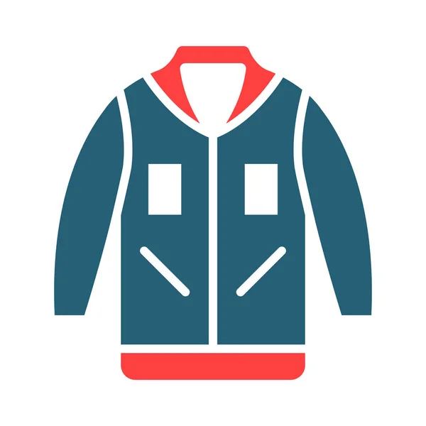 Куртка Глиф Два Цвета Значок Личного Коммерческого Использования — стоковый вектор