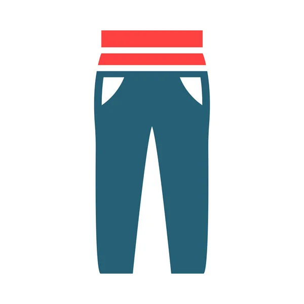 Glifo Los Pantalones Dos Colores Icono Para Uso Personal Comercial — Vector de stock