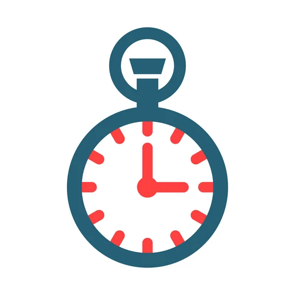 Pocket Watch Glyph Two Color Icon Personal Commercial Use — Vector de stock