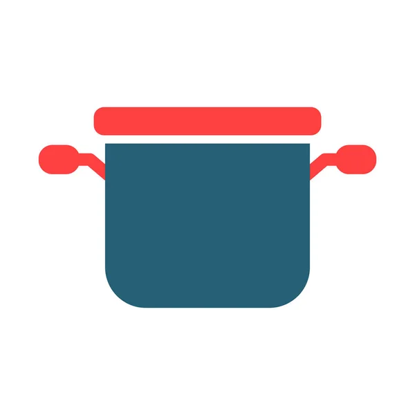 Soup Pot Glyph Two Color Icon Para Uso Personal Comercial — Vector de stock