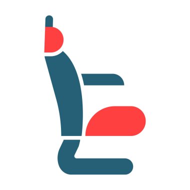 Kişisel ve ticari kullanım için Pilot Koltuk Sembolü İki Renk Simgesi