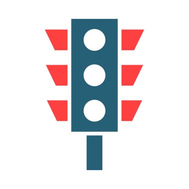 Kişisel ve ticari kullanım için Trafik Denetim Sembolü İki Renk Simgesi