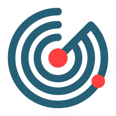 Kişisel ve ticari kullanım için Radar Glyph İki Renk Simgesi