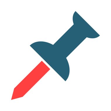 Kişisel ve ticari kullanım için Pin Kabartma İki Renk Simgesine bas