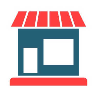 Kişisel ve ticari kullanım için Market Sembolü İki Renk Simgesi