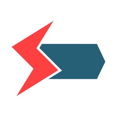 Kişisel ve ticari kullanım için flash satış sembolü iki renk simgesi