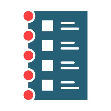 Alışveriş Listesi Glyph Kişisel ve Ticari Kullanım İçin İki Renk Simgesi