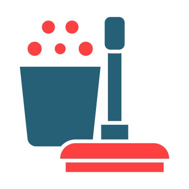 Kişisel ve ticari kullanım için Temizleme Araçları Kabartma İki Renk Simgesi