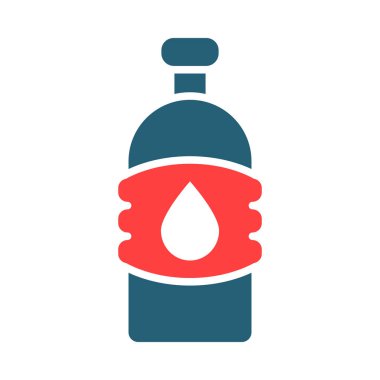 Kişisel ve ticari kullanım için Su Şişesi Kabartma İki Renk Simgesi