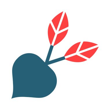 Kişisel ve Ticari Kullanım İçin Pancar Kabartması İki Renk Simgesi