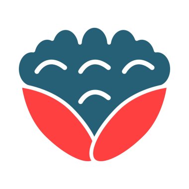 Kişisel ve ticari kullanım için Karnabahar Sembolü İki Renk Simgesi