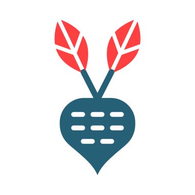 Kişisel ve ticari kullanım için Şalgam Kabartması İki Renk Simgesi