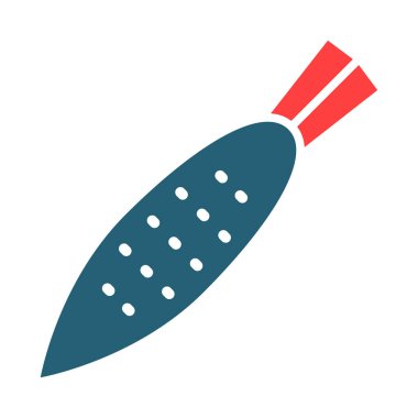 Kişisel ve ticari kullanım için Turp Kabartma İki Renk Simgesi