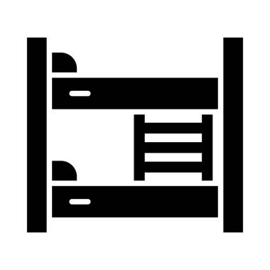 Kişisel ve Ticari Kullanım için Ranza Yatağı Vektörü Kabartma Simgesi