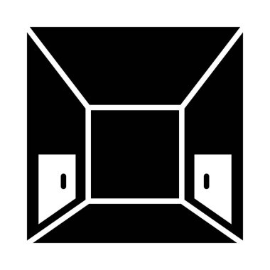 Kişisel ve ticari kullanım için Koridor Vektörü Glyph Simgesi