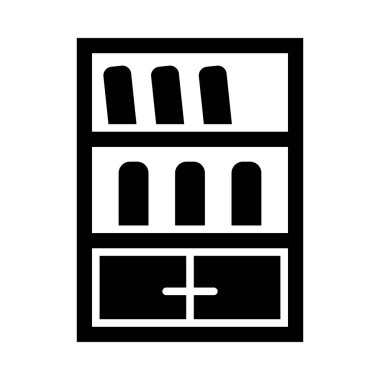 Kişisel ve ticari kullanım için Kitap Rafı Vektörü Kabartma Simgesi