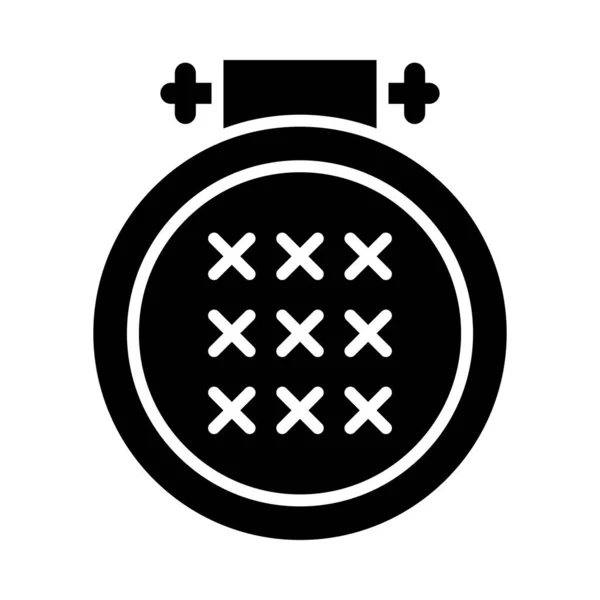 Cross Stitch Vector Glyph Icono Para Uso Personal Comercial — Vector de stock