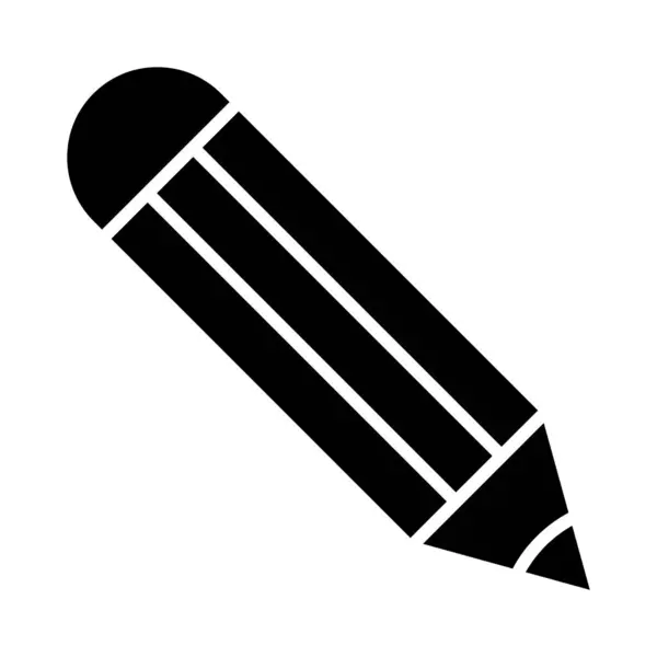 Ceruza Vektor Glyph Ikon Személyes Kereskedelmi Használatra — Stock Vector