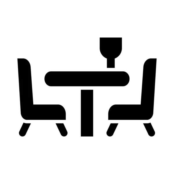 Küchentisch Vector Glyph Icon Für Den Persönlichen Und Kommerziellen Gebrauch — Stockvektor