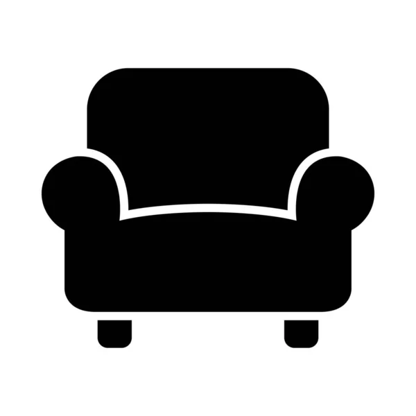 Couch Vector Glyph Icon Für Den Persönlichen Und Kommerziellen Gebrauch — Stockvektor