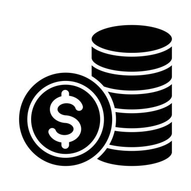 Kişisel ve ticari kullanım için Bozuk Para Vektörü Kabartma Simgesi