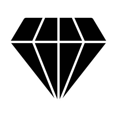 Kişisel ve ticari kullanım için Diamond Vector Glyph Simgesi