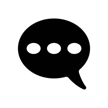 Kişisel ve Ticari Kullanım İçin Sohbet Vektörü Glyph Simgesi