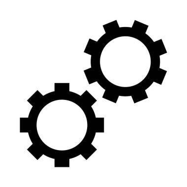 Kişisel ve ticari kullanım için Cogwheel Vektör Glyph Simgesi