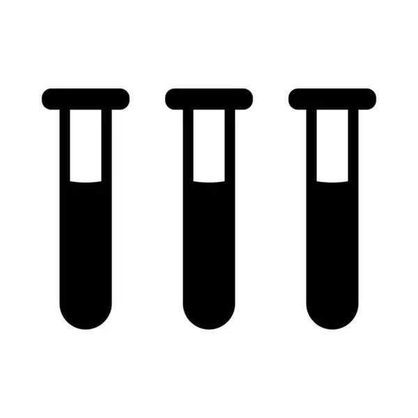Test Tubes Vector Glyph Icon Personal Commercial Use — Stock Vector