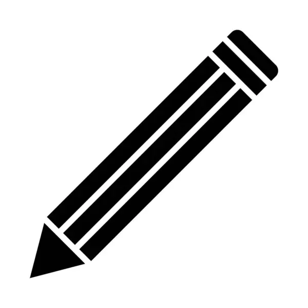 Ceruza Vektor Glyph Ikon Személyes Kereskedelmi Használatra — Stock Vector