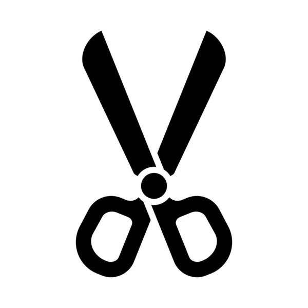 Ножиці Векторна Ікона Гліф Особистого Комерційного Використання — стоковий вектор