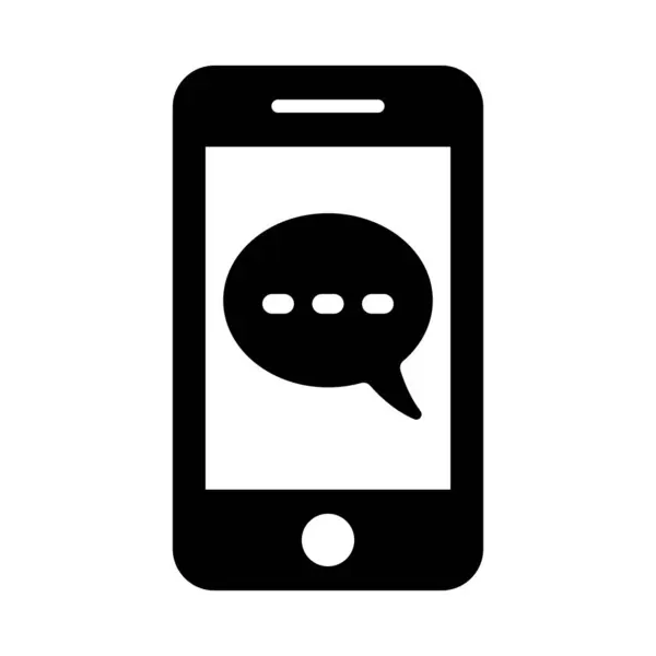 Mobiele Telefoon Vector Glyph Icon Voor Persoonlijk Commercieel Gebruik — Stockvector