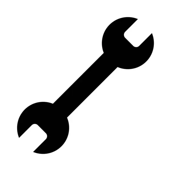 Wrench Vector Glyph Icon Personal Commercial Use — Stock Vector