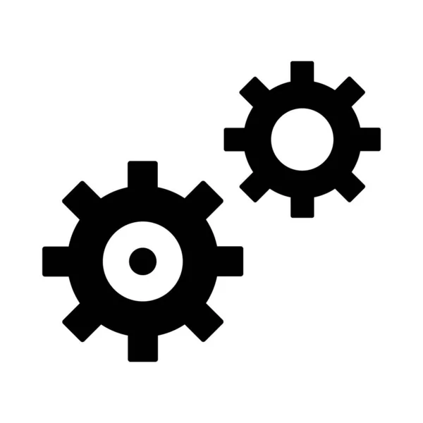 Glyph Icon Gear Vector Личного Коммерческого Использования — стоковый вектор