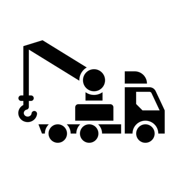 Abschleppwagen Vector Glyph Icon Für Den Persönlichen Und Kommerziellen Gebrauch — Stockvektor