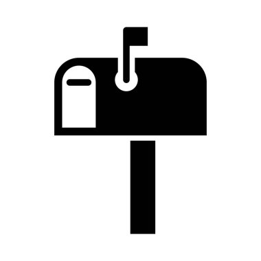 Kişisel ve Ticari Kullanım İçin Posta Kutusu Vektörü Glyph Simgesi