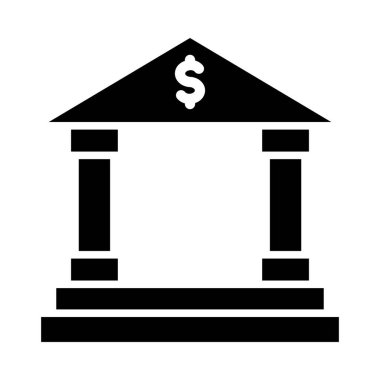 Kişisel ve Ticari Kullanım için Banka Vektörü Kabartma Simgesi