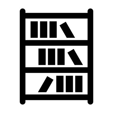 Kişisel ve ticari kullanım için Kitap Rafı Vektörü Kabartma Simgesi