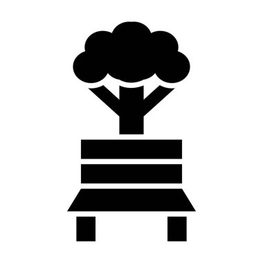 Kişisel ve Ticari Kullanım İçin Park Vektörü Glyph Simgesi