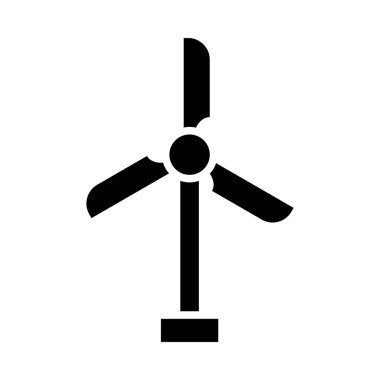 Kişisel ve Ticari Kullanım İçin Eyolik Türbin Vektör Kabartma Simgesi