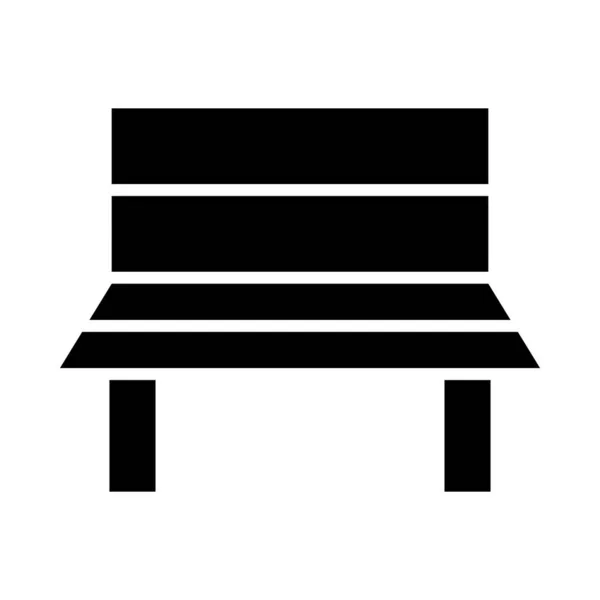 Bench Vector Glyph Icon Voor Persoonlijk Commercieel Gebruik — Stockvector