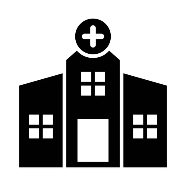 Icône Vectorielle Glyphe Hôpital Pour Usage Personnel Commercial — Image vectorielle