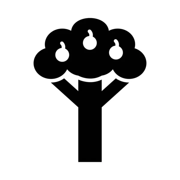 Фруктове Дерево Векторна Ікона Гліф Особистого Комерційного Використання — стоковий вектор